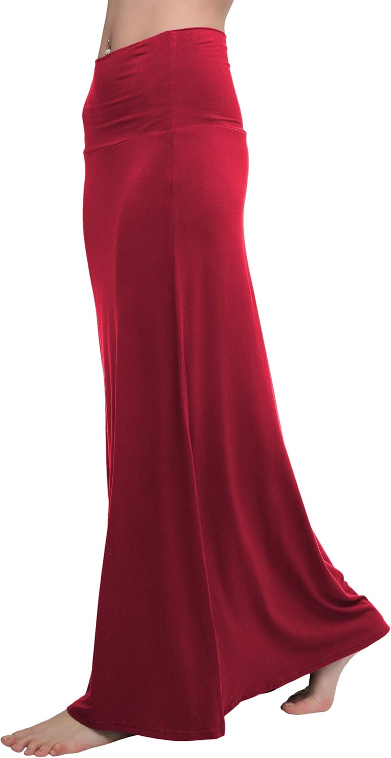 Ruched, High Waist  Flared Midi Skirt