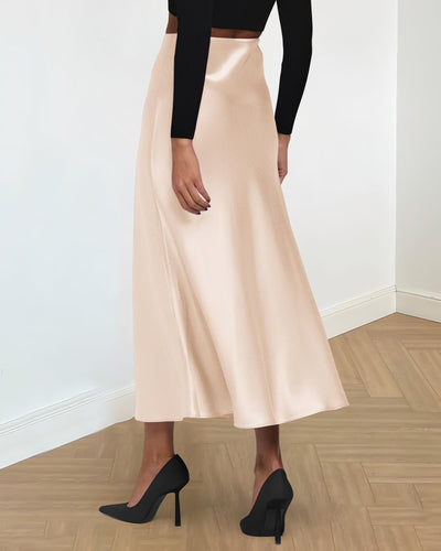 Long Satin Skirt