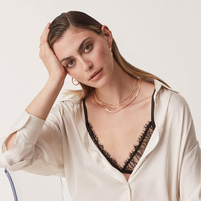 PAVOI 14K Gold Plated Dainty Layering Necklaces