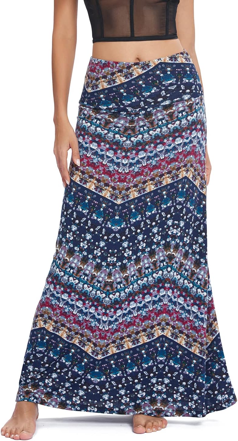 Ruched, High Waist  Flared Midi Skirt