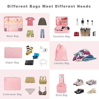 8 Set Packing Cubes Luggage Packing Organizers