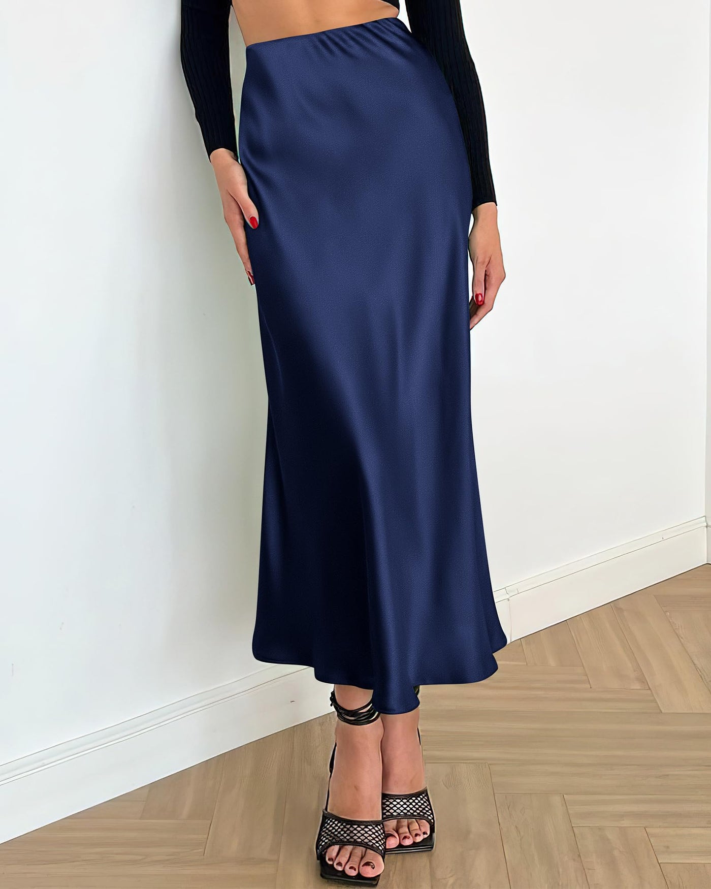 Long Satin Skirt