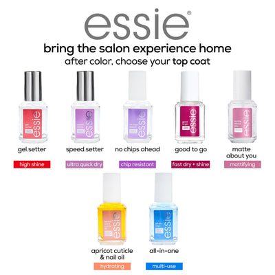 essie good to go vegan top coat, fast dry,  nail polish