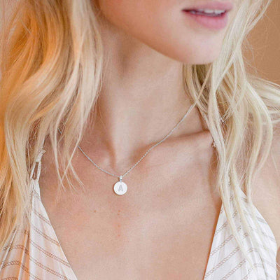 PAVOI 14K Gold Plated Letter Necklace