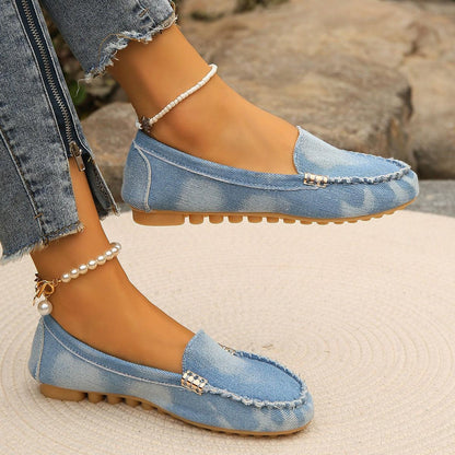 Round Toe Flat Loafers - Curated by tt