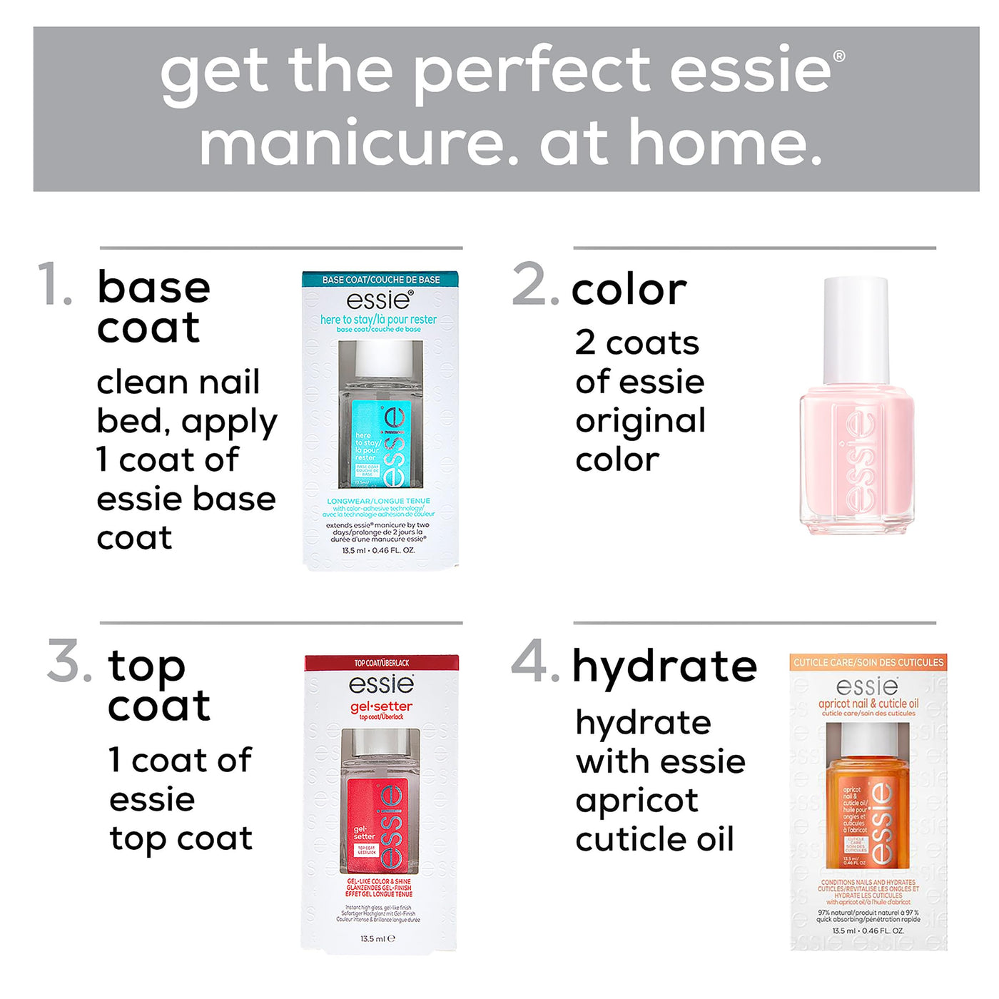 essie good to go vegan top coat, fast dry,  nail polish