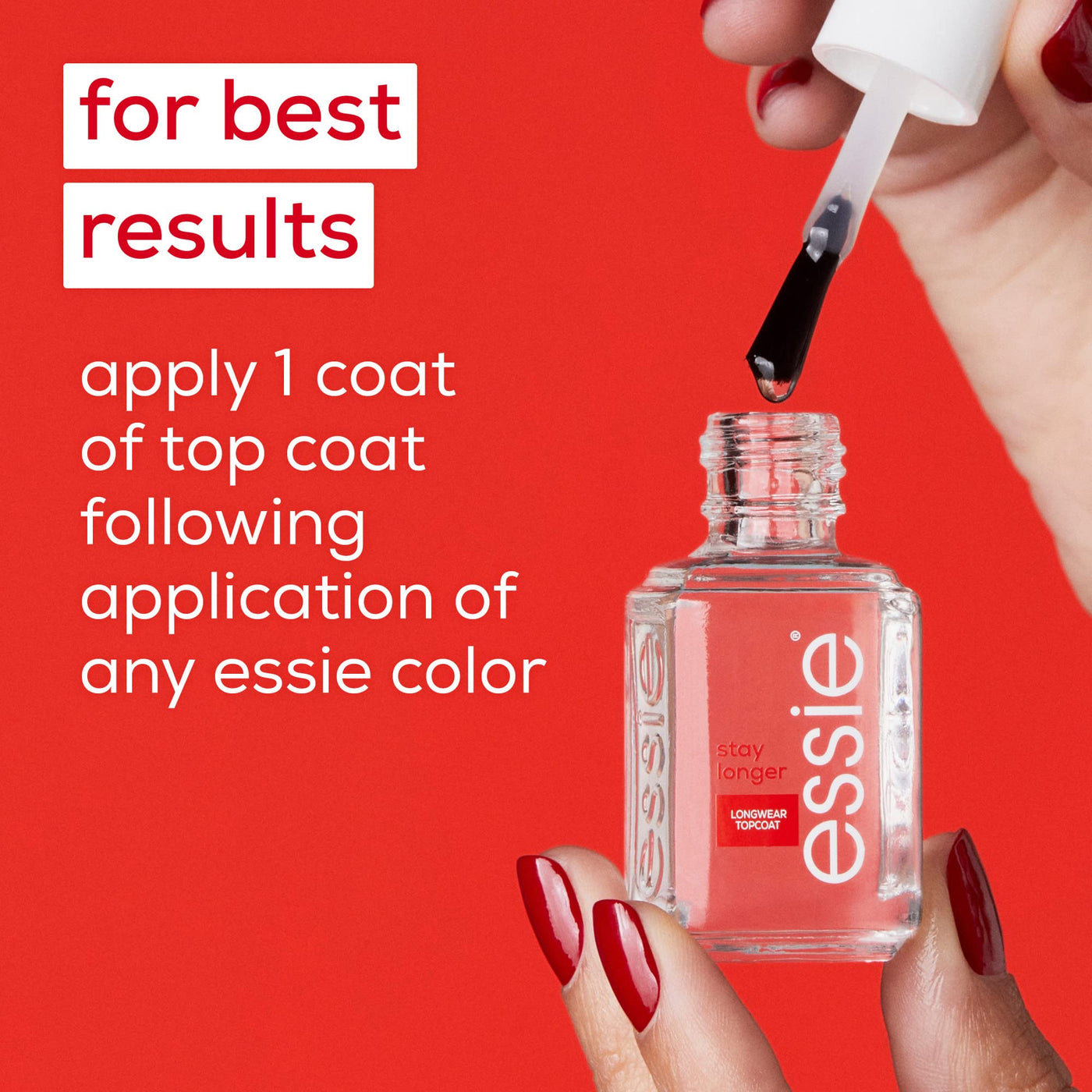 essie good to go vegan top coat, fast dry,  nail polish