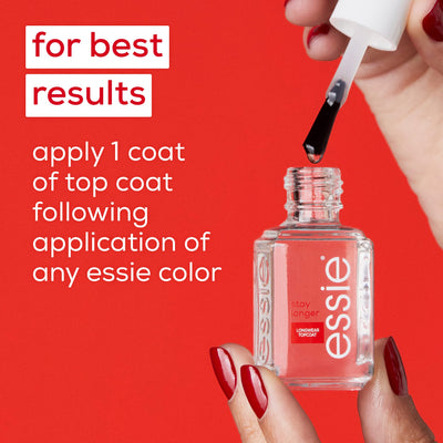 essie good to go vegan top coat, fast dry,  nail polish
