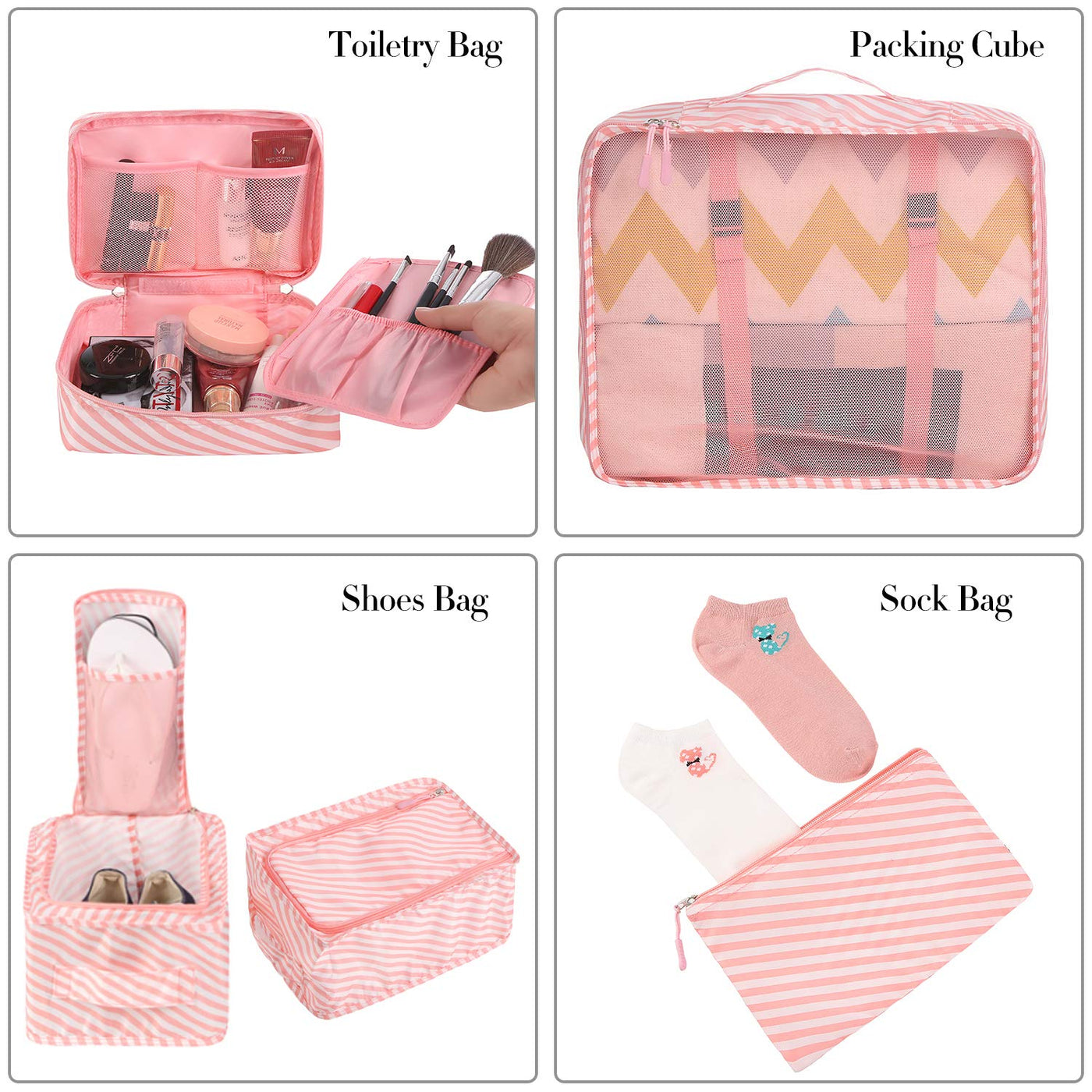 8 Set Packing Cubes Luggage Packing Organizers