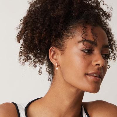 PAVOI 14K Gold Plated Drop/Dangle Huggie Earrings