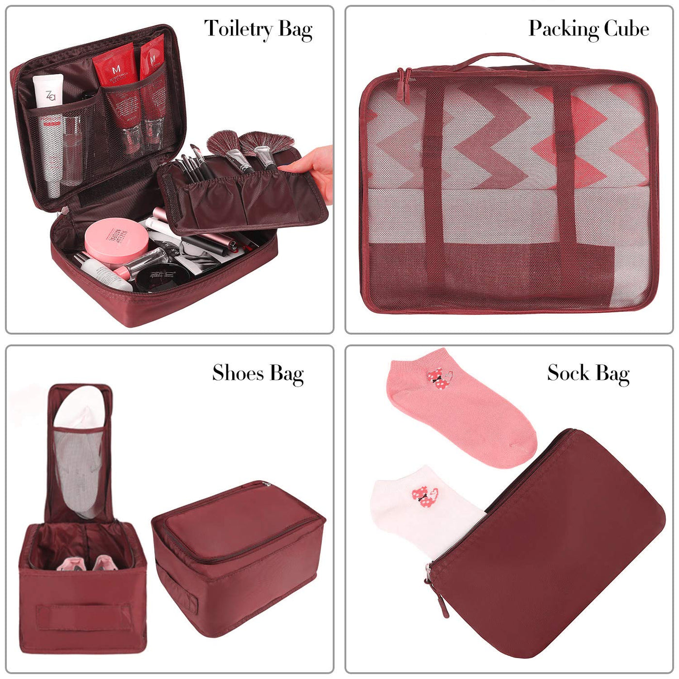 8 Set Packing Cubes Luggage Packing Organizers