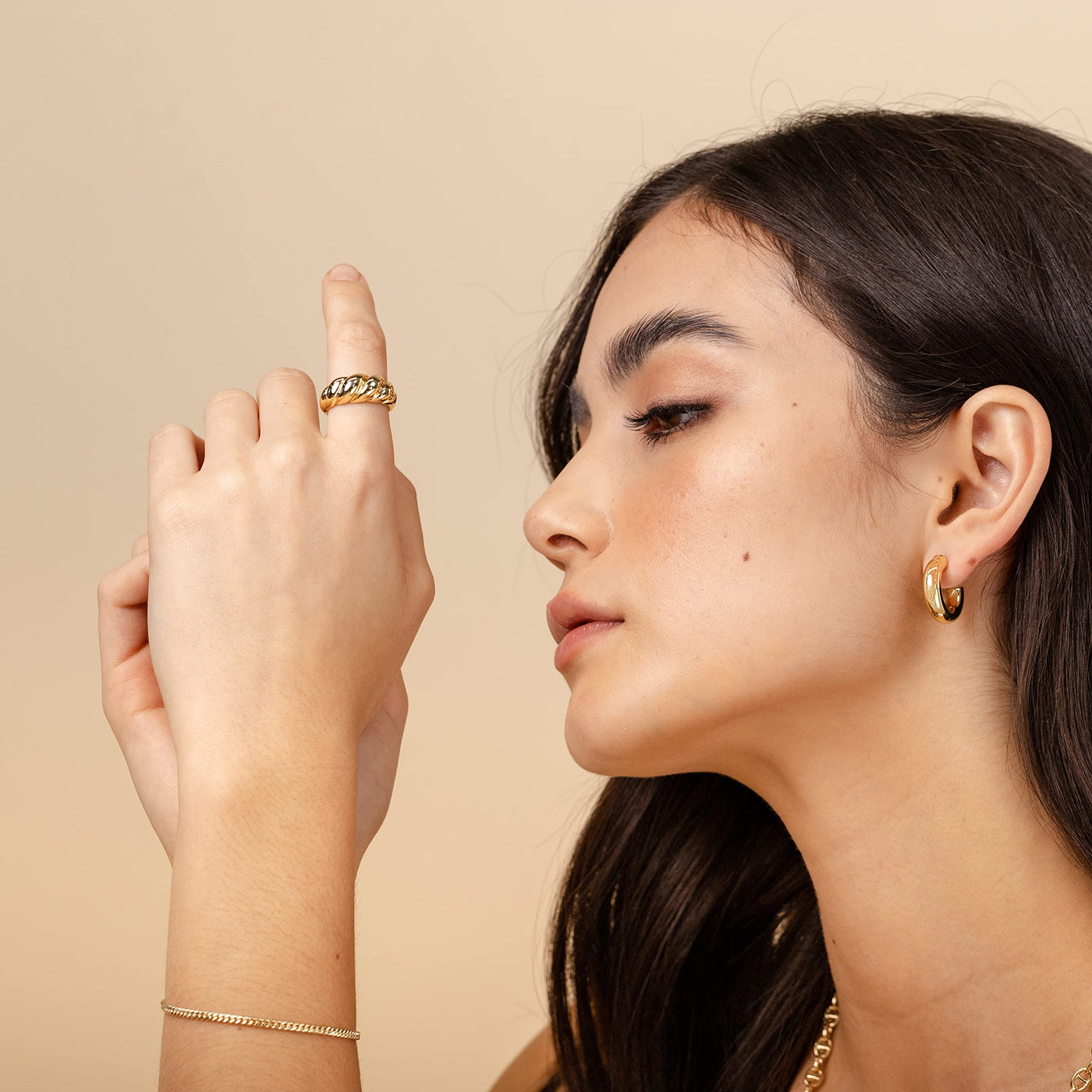 PAVOI 14K Gold Plated Paperclip/Curb/Figaro/Cuban Chain Bracelet