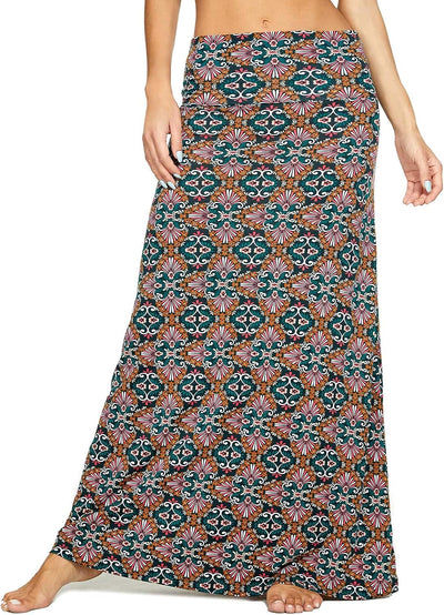 Ruched, High Waist  Flared Midi Skirt