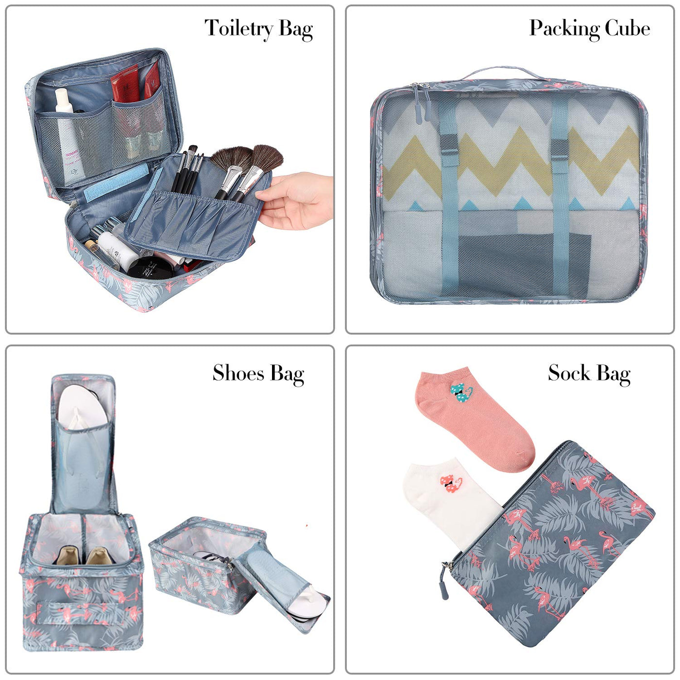 8 Set Packing Cubes Luggage Packing Organizers