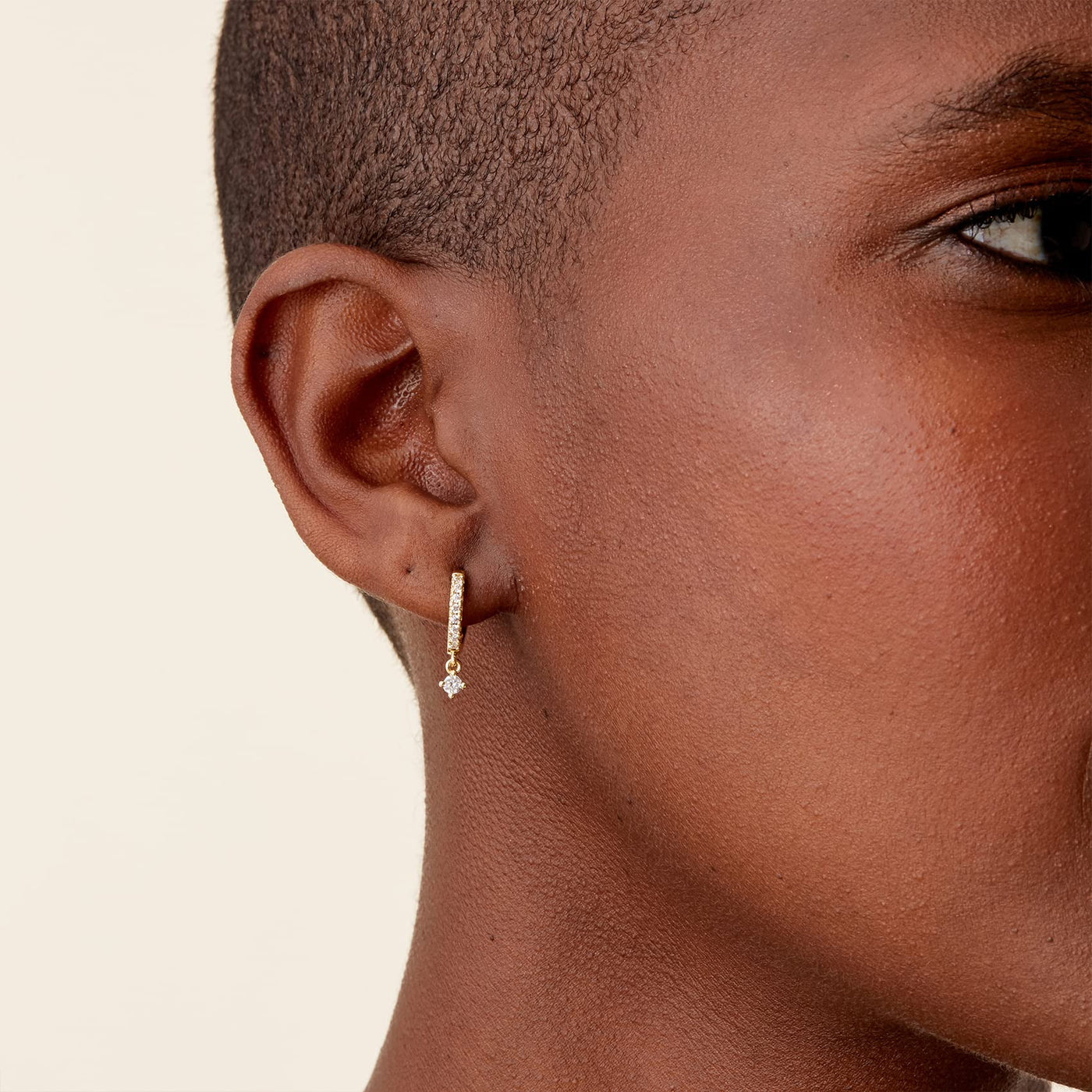 PAVOI 14K Gold Plated Drop/Dangle Huggie Earrings