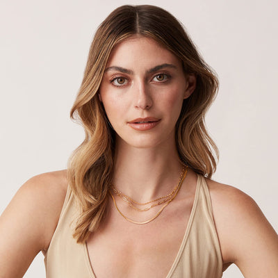 PAVOI 14K Gold Plated Dainty Layering Necklaces