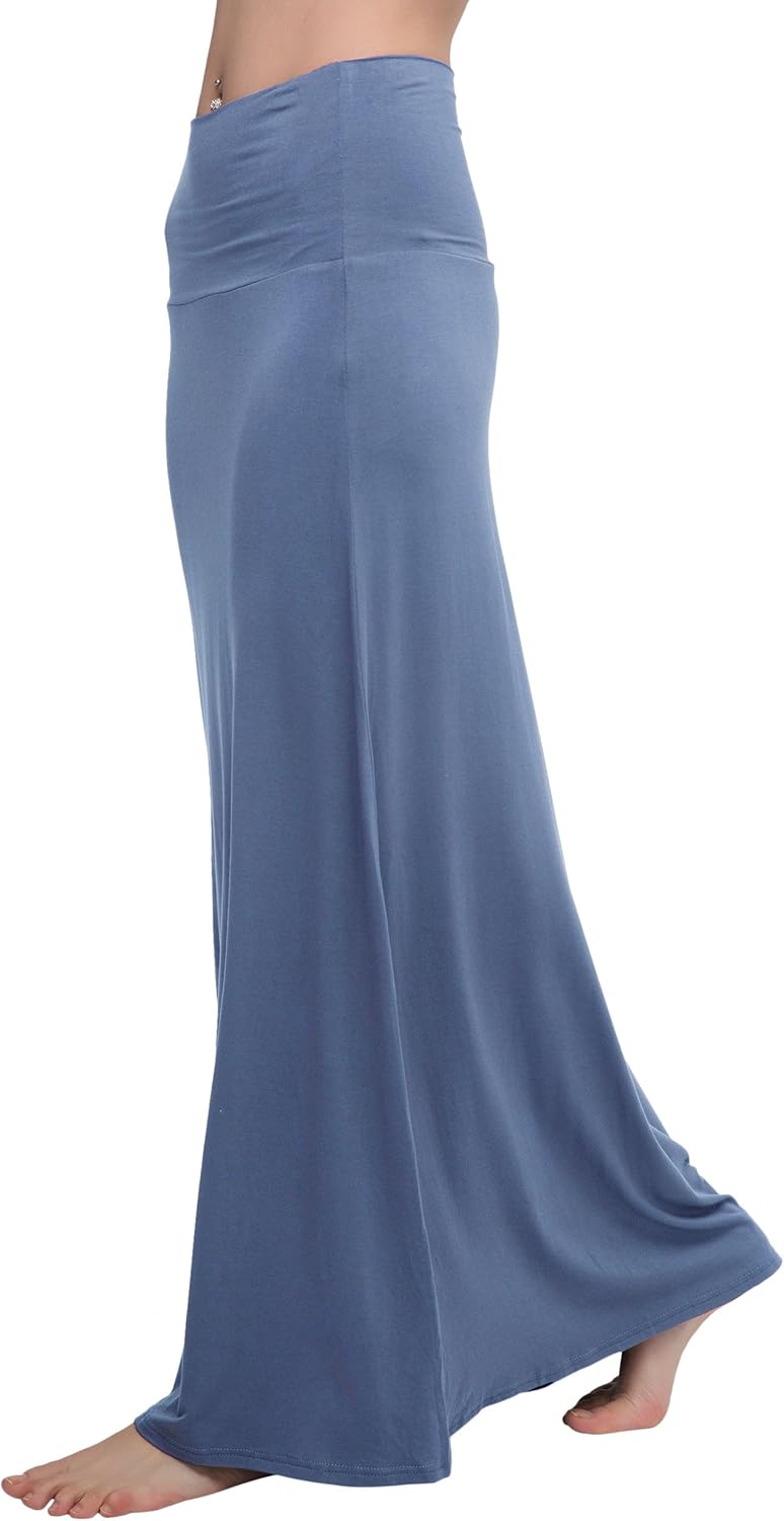 Ruched, High Waist  Flared Midi Skirt