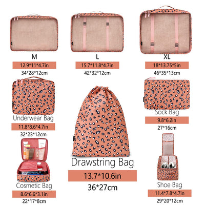 8 Set Packing Cubes Luggage Packing Organizers