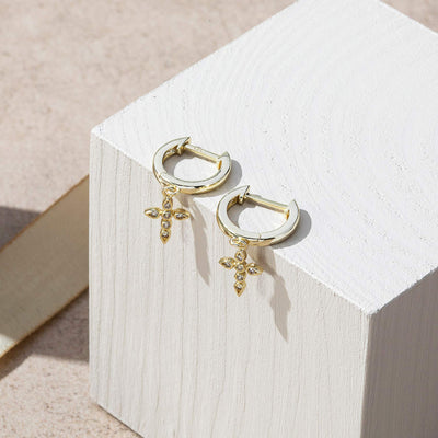 PAVOI 14K Gold Plated Drop/Dangle Huggie Earrings