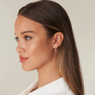 PAVOI 14K Gold Plated Drop/Dangle Huggie Earrings