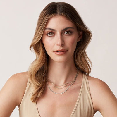 PAVOI 14K Gold Plated Dainty Layering Necklaces