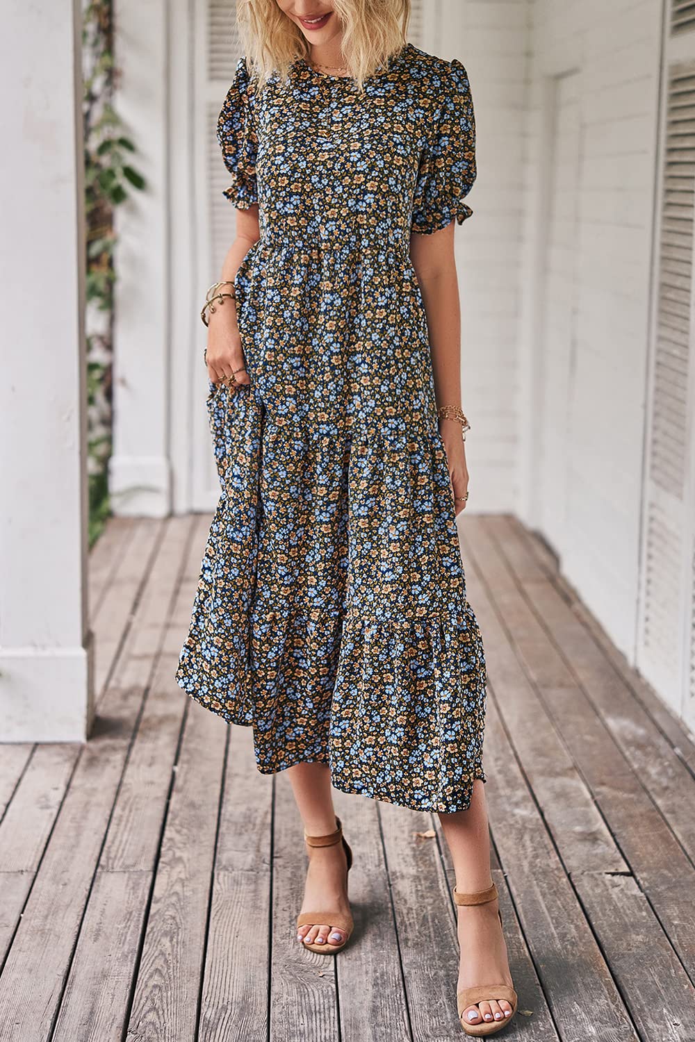 Boho Dress Floral Print Dresse
