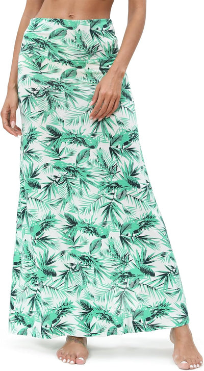 Ruched, High Waist  Flared Midi Skirt