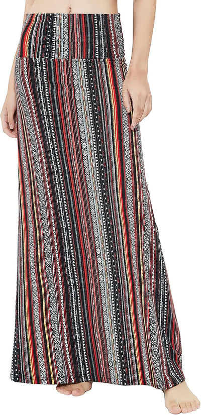 Ruched, High Waist  Flared Midi Skirt