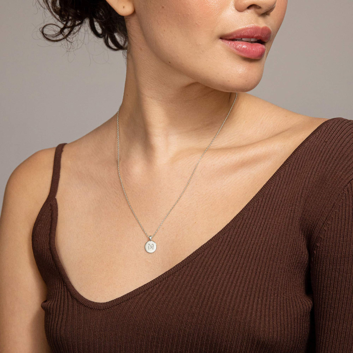 PAVOI 14K Gold Plated Letter Necklace