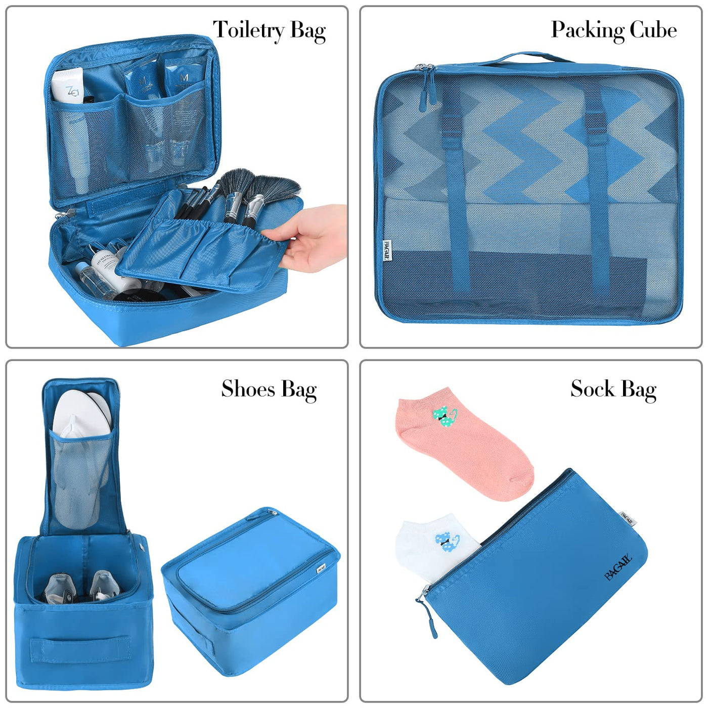 8 Set Packing Cubes Luggage Packing Organizers