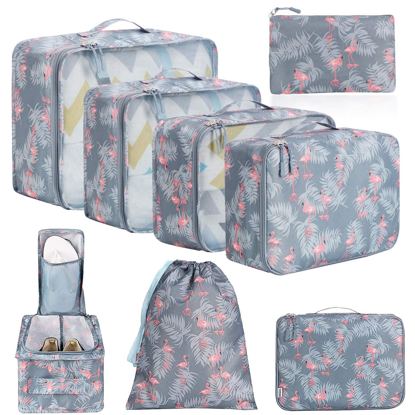 8 Set Packing Cubes Luggage Packing Organizers