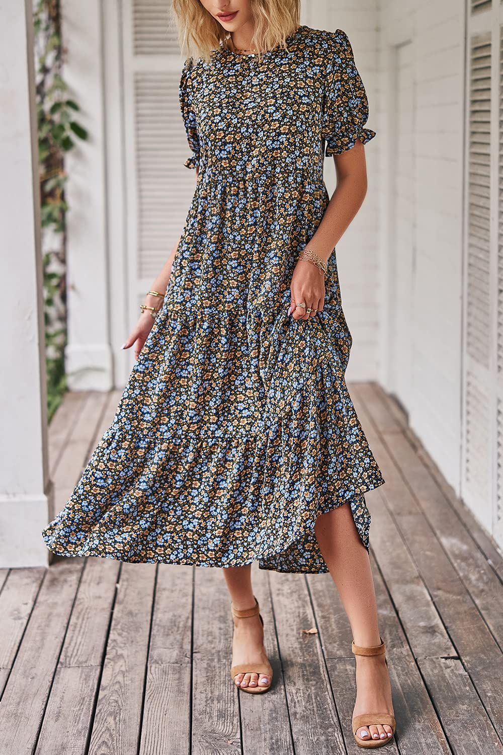 Boho Dress Floral Print Dresse