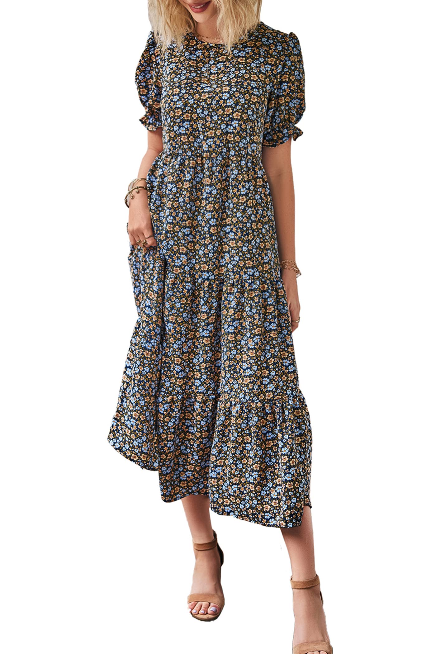 Boho Dress Floral Print Dresse