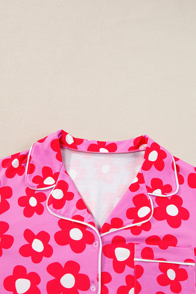 Flower Print  Pajamas Set