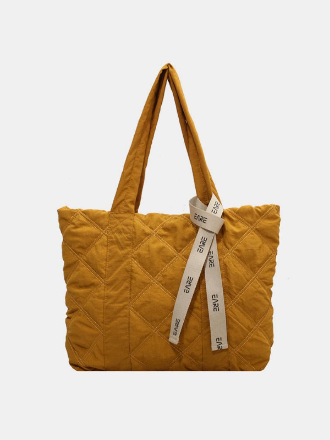 Quilted Nylon Large Tote Bag - Curated by tt