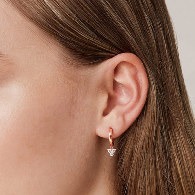 PAVOI 14K Gold Plated Drop/Dangle Huggie Earrings