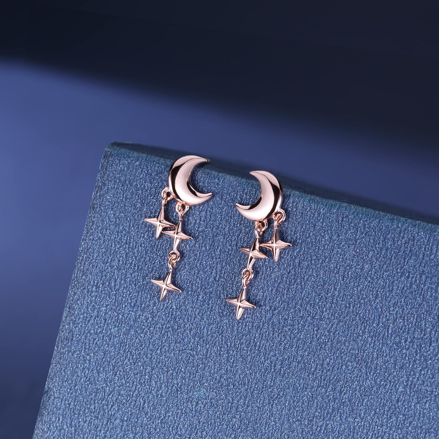 Tiny Moon Star Earrings Studs