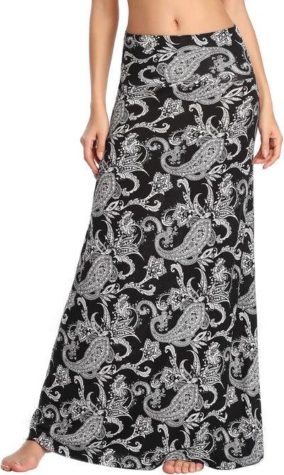 Ruched, High Waist  Flared Midi Skirt