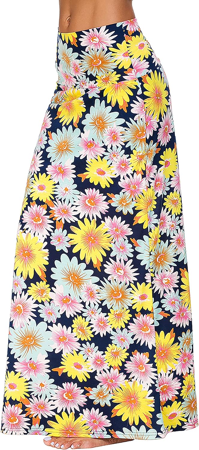 Ruched, High Waist  Flared Midi Skirt