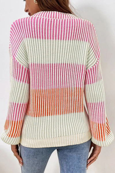 Knit Bubble Sleeve Sweater