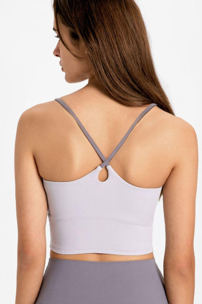 Millennia Crisscross Back Scoop Neck Sports Cami - Curated by tt