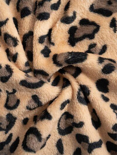 Leopard Wide Leg Plush Pants - Curated by tt