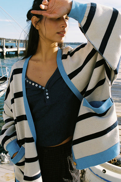 Nautical Loose Cardigan