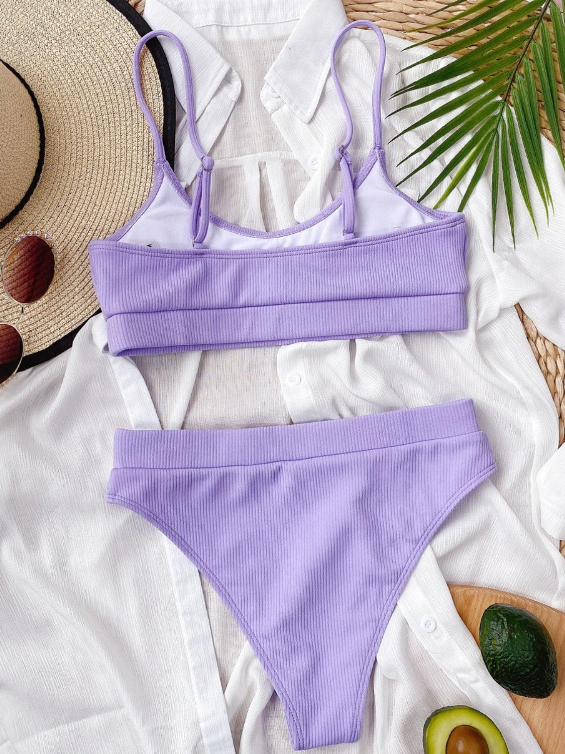 Scoop Neck Spaghetti Strap Two-Piece Swim Set - Curated by tt