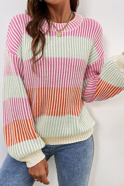 Knit Bubble Sleeve Sweater