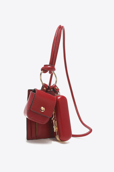 Faux Leather 3-Piece Lanyard Set - Curated by tt