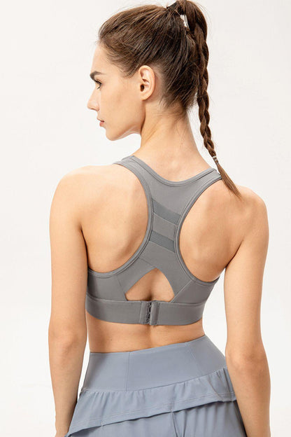 Scoop Neck Long Sports Bra - Curated by tt