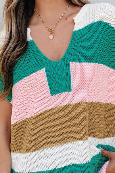 Color Block Sweater T Shirt