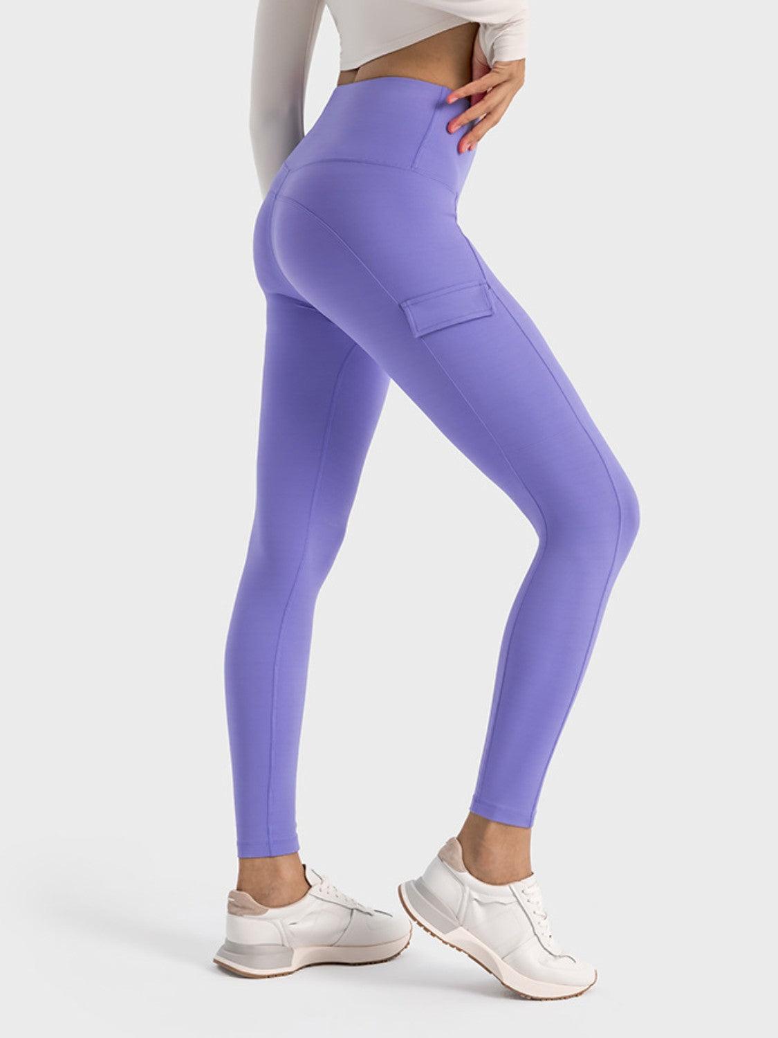 Millennia Wide Waistband Sports Leggings - Curated by tt