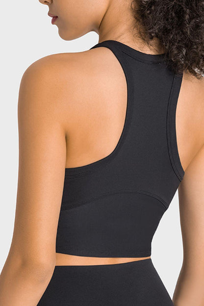 Millennia Racerback Cropped Sports Tank - Curated by tt